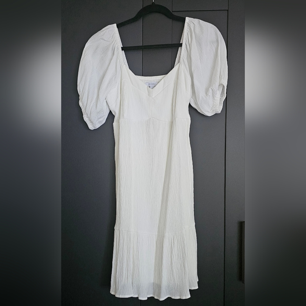 Nine West White Long Sleeve Dress